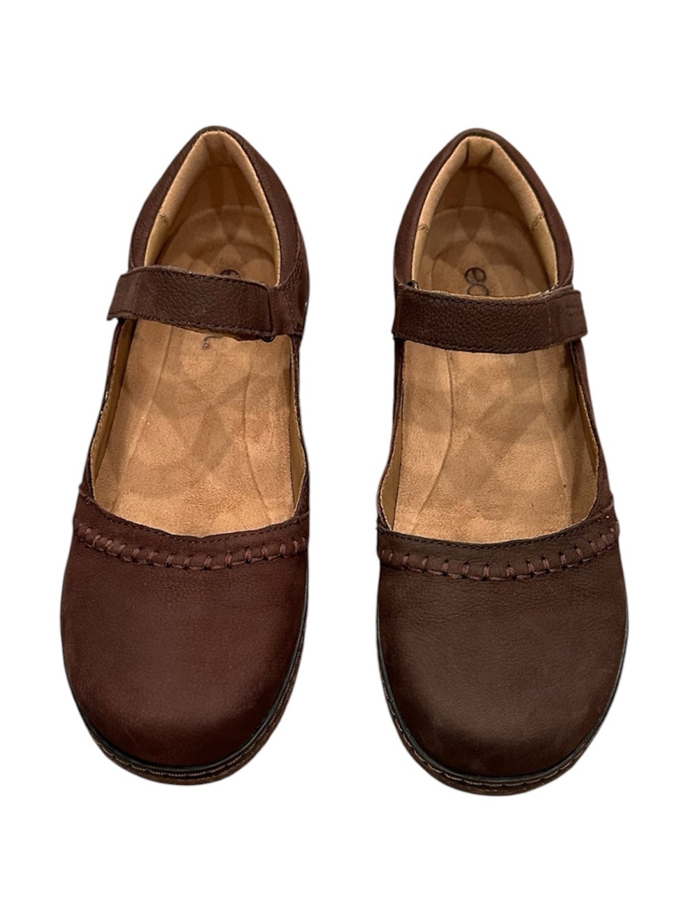 Earth Kalece Brown Mary Jane Adjustable Strap Shoes Like New Sz 7 comfort